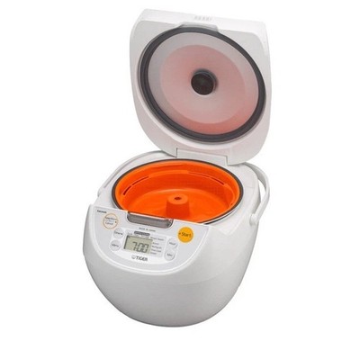 Tiger JBV-G10U Rice Cooker 5.5 Cup Micom White Nonstick Complete