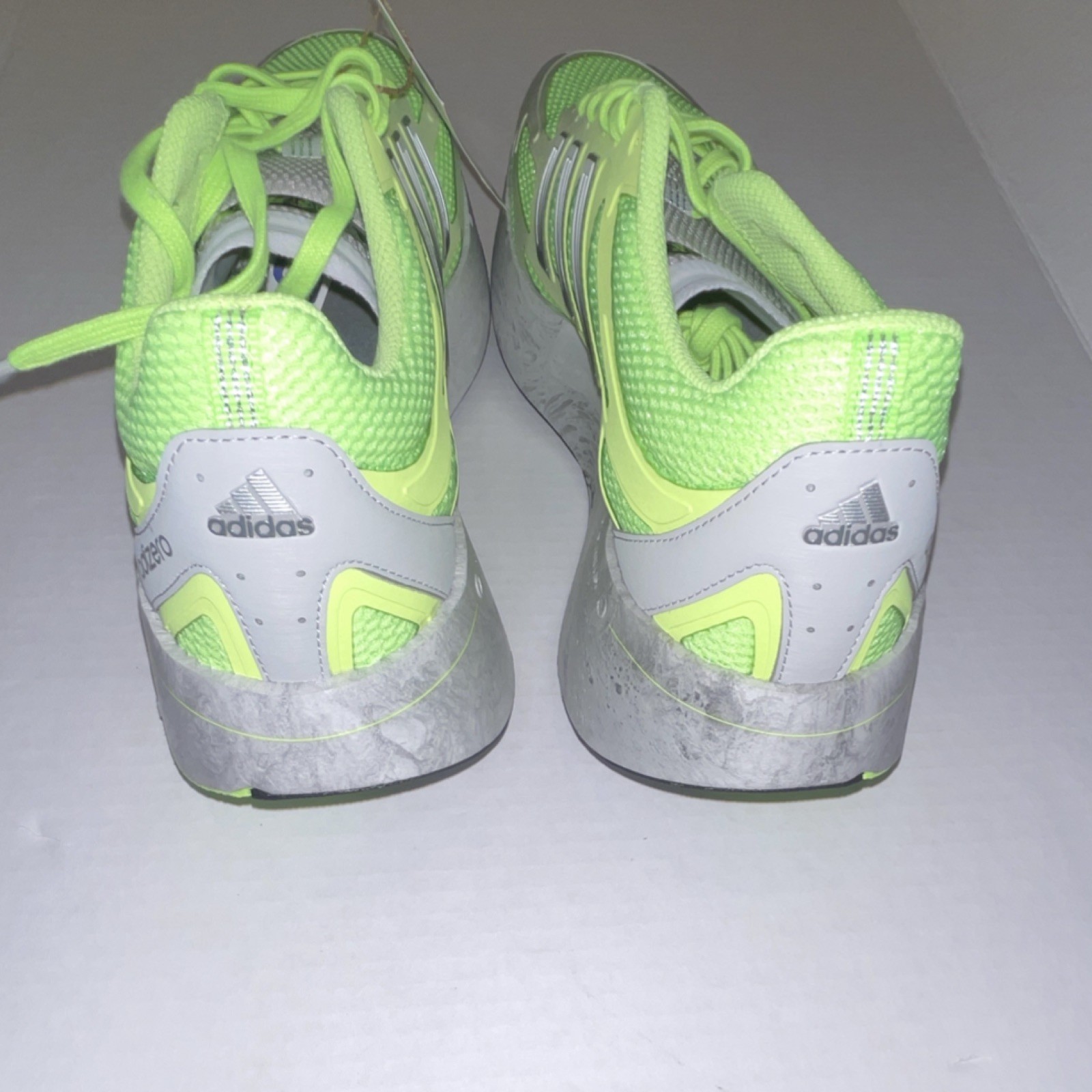 adidas Adizero Aruku Lime Green Gray Silver Running Sneakers JR6912 thumbnail 6