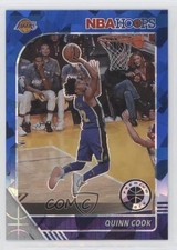 2019 Panini NBA Hoops Premium Stock Blue Cracked Ice Prizm Quinn Cook #267 uk2