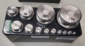 13-piece steel calibration weight complete set and verified