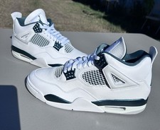 Size 9.5 - Nike Air Jordan 4 Retro Oxidized Green White Sneakers OG FQ8138-103