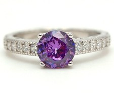 2CT Amethyst  Topaz 925 Solid Sterling Silver Ring Jewelry Sz 6 UB3-6