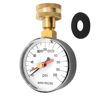 #ad #ad 0 200 PSI Water Pressure Test Gauge for Home Faucet House Tube Hose Measuremen $18.49