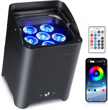 Battery Powered Uplights Rechargeable Stage Lights 9600Mah Par Can Light 6X18W R