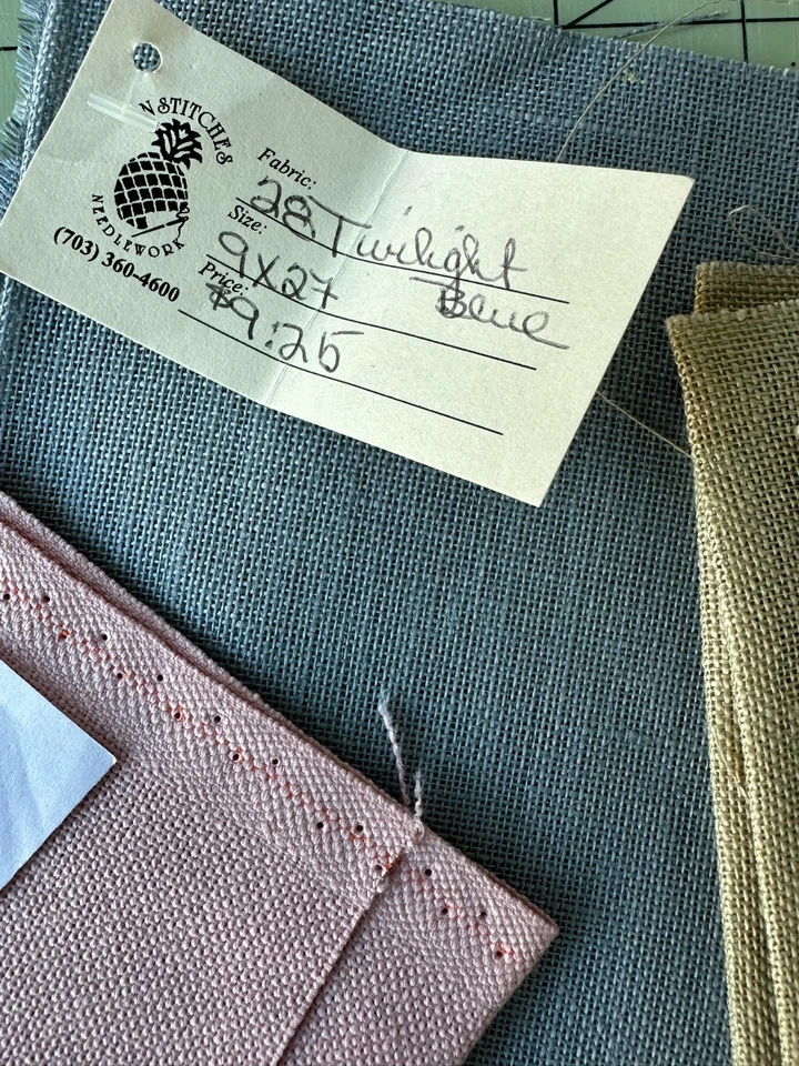 Assorted linen fabric 28 count cross stitch counted thread New - Image 3 of 4