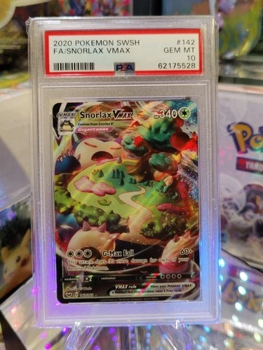Snorlax VMAX 142/202 Swsh01: Sword & Shield PSA 10