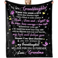 Granddaughter Sherpa Blanket From Grandma Special Gifts For Birthday Grad