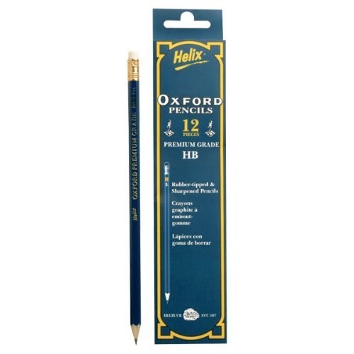 Oxford HB Rubber Tipped Pencils Pack of 12 (P36010)