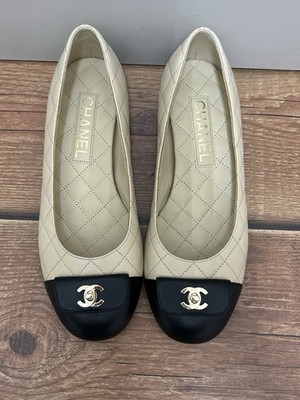 Chanel Ballerinas Sandalen 37 Turnlock