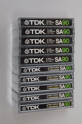 10 x TDK SA-90 AUDIO KASSETTE TAPE  IEC II/TYPE II EINMAL BESPIELT HIGH POSTION