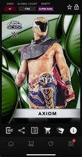 DIGITAL TOPPS WWE SLAM Axiom CHROME BLACK 25 SUPER RARE GREEN Read