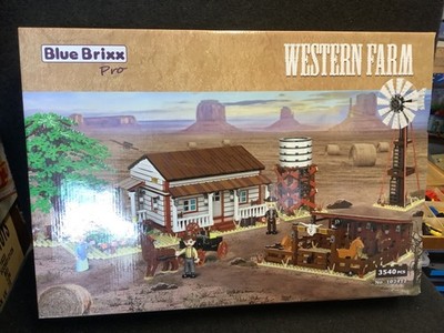 Neu! Bluebrixx Pro Set 103412 Western Farm ungeöffnet