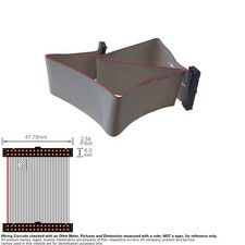 Cable Floppy FDD 3.5" Flat Ribbon 34 Pin 1 Drive 22 inch 22" Unbranded Gigabyte