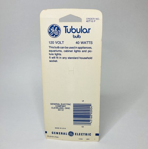GE Lamps 40T10/F - 40-Watt Tubular Bulb Soft White, T10 1CD Light Bulb NOS - Picture 2 of 2