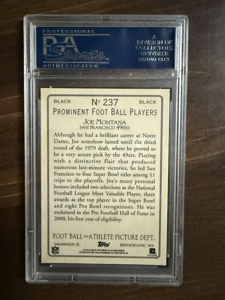 2005 Topps Turkey Red Joe Montana Black #237 PSA 8 - Image 2 of 2