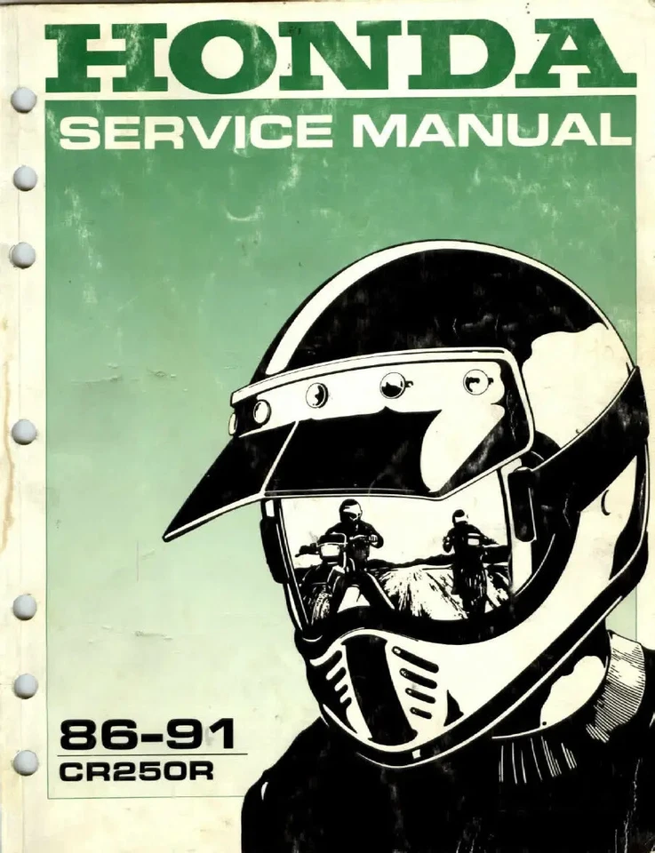 Manual de reparación de taller de servicio Honda Cr250r 1986-1991 encuadernado en peine de grado profesional Foto 2 de 4