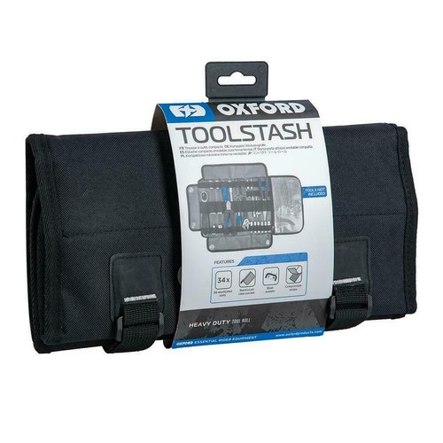 Oxford Toolstash Motorcycle Tool Kit Bag Compact Portable Workshop 34 Slot - Picture 8 of 9