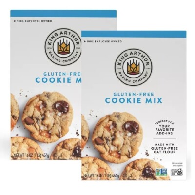 King Arthur Gluten Free Cookie Mix 16 oz 2 Boxes Oat Flour --09--