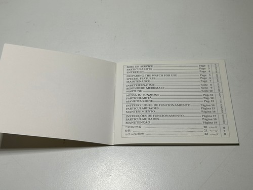 BOOKLET BREITLING QUARTZ II LIBRETTO DELLE ISTRUZIONI ORIGINALE - Picture 2 of 7