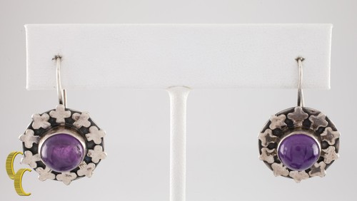NATURALE AMETISTA GEMMA 925 Argento Sterling Pendente/Orecchini Pendenti per EUR 33,64 - FR