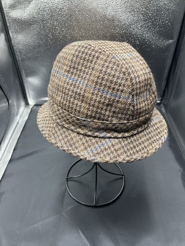 Vintage Harris Tweed Wool Fedora Hat 