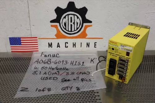 FANUC A06B-6093-H151 K Servo Amplifier Unit 50/60Hz 5.1A 1PH 3.2A 3PH See Pics