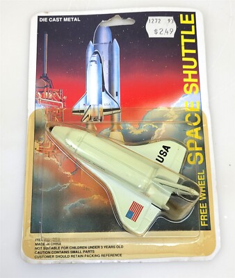 W2A Die-Cast Metal 4'' Free Wheel Space Shuttle NASA USA - NIP ~ T519b