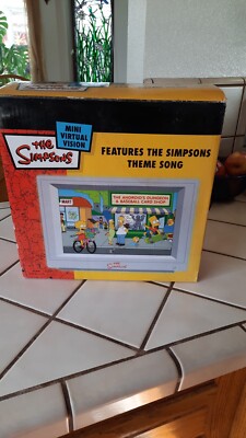 SIMPSONS MINI VIRTUAL VISION Vintage TV Display Plays Theme Song 2003 music NEW