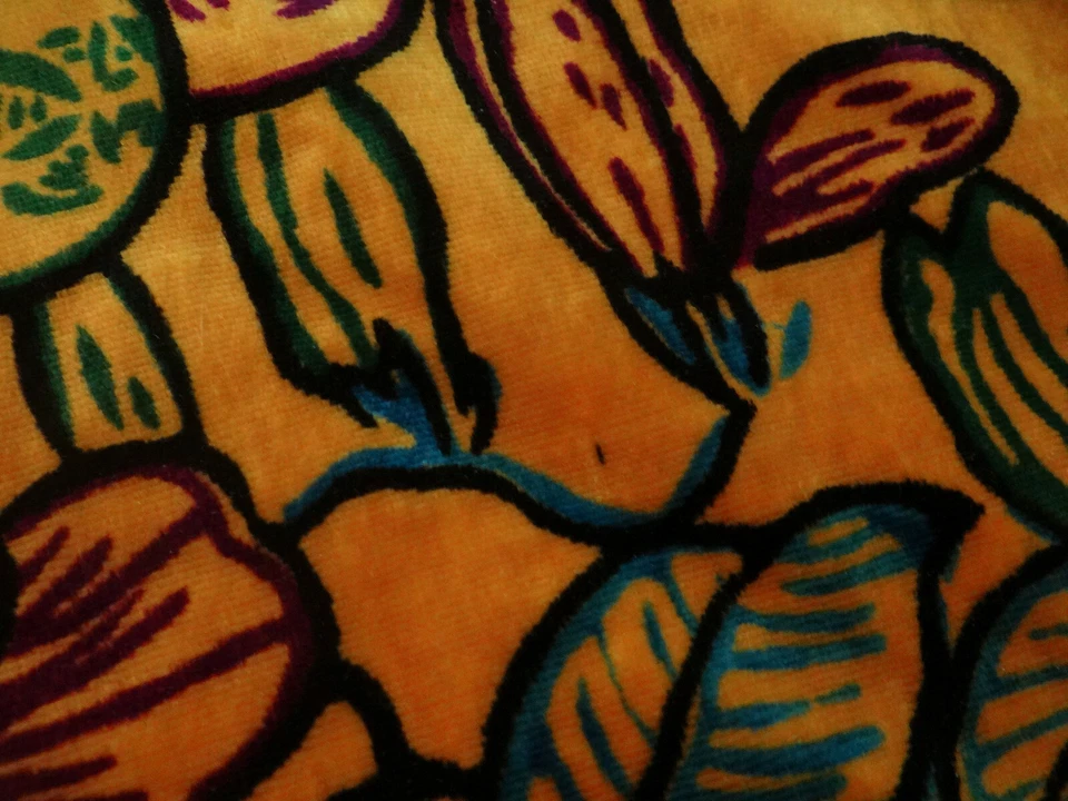 Bufanda de piano vintage chal largo flecos dorados floral Foto 4 de 4