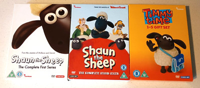 Shaun The Sheep And Timmy Time Collections DVD Box Set Aardman  Region 2 VGC 