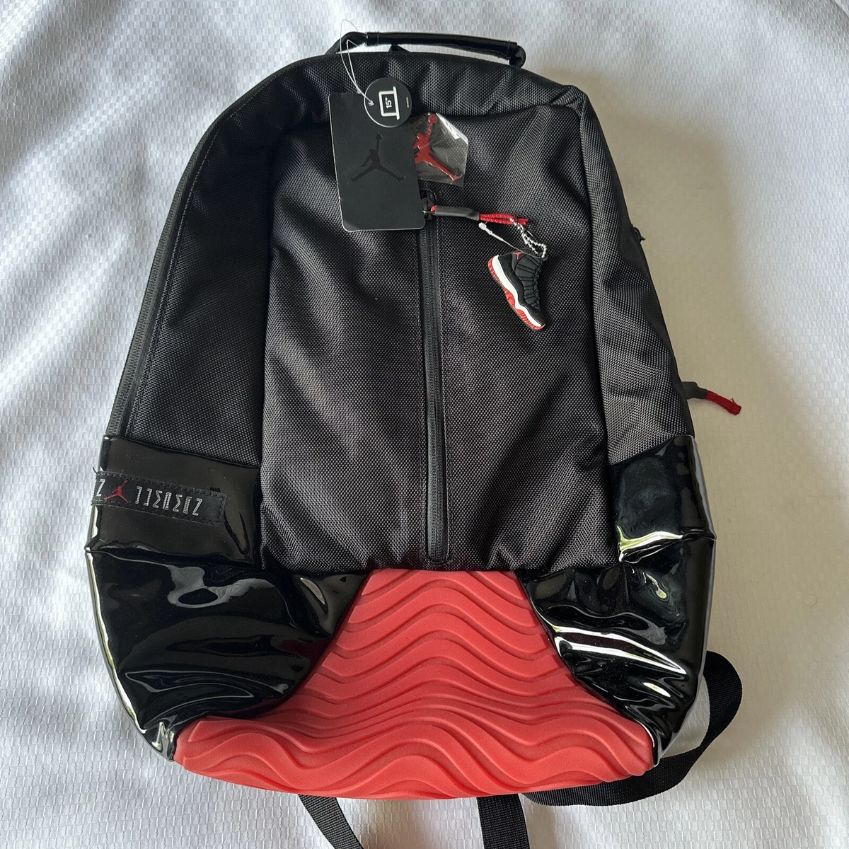 Nike Air Jordan 11 Retro Bred Plyoff 15 Red Black Backpack Book bag 9A1971 KR5