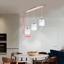 3 Head Modern Ceiling Hanging Light Pendant Lamp Chandelier Dining Room Fixture