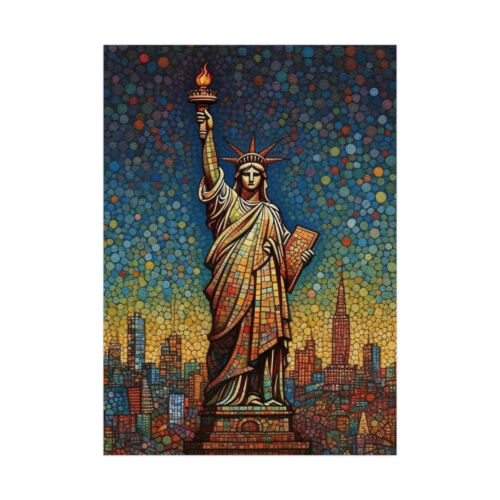 Cartel enrollado de estilo impresionista pintura de la Estatua de la Libertad estampado - Imagen 1 de 16