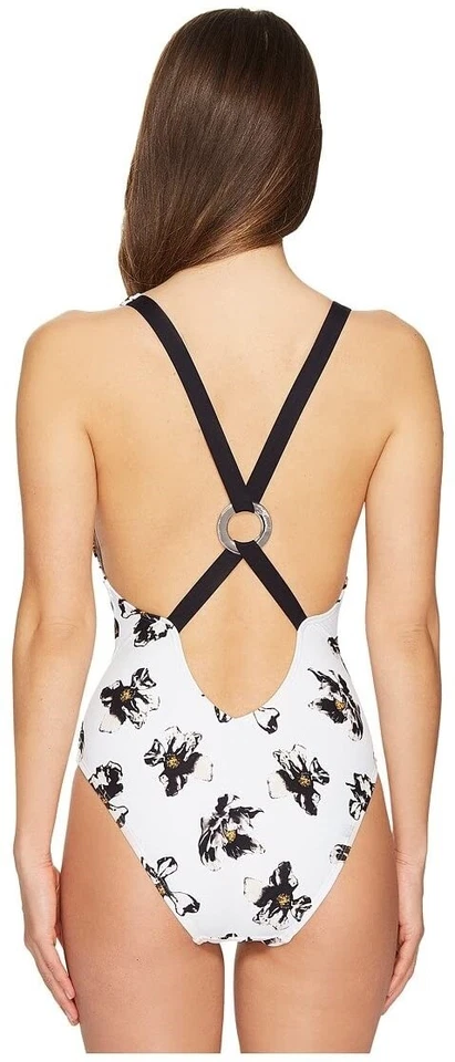 Proenza Schouler Womens 182666 Plunging V Neck White One Piece Swimsuits Size S - Image 3 of 3