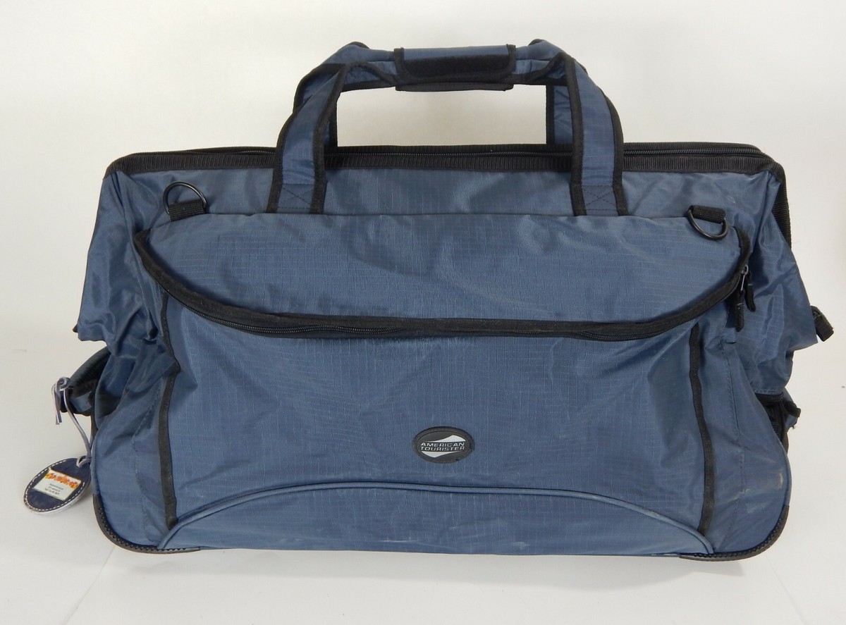 American Tourister Expandable Wheeled Duffel Bag Blue