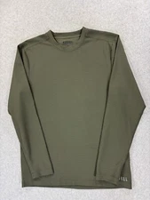 NOBULL Waffle Knit Long Sleeve Thermal Crew Shirt (Men's Large) Green