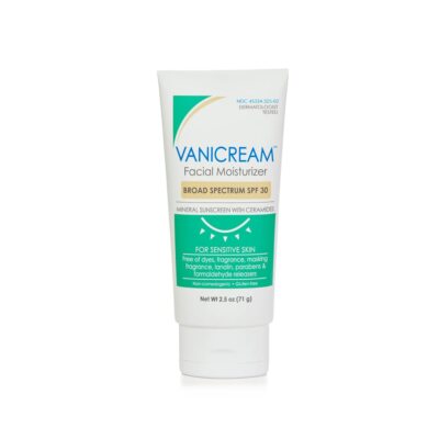 Vanicream Facial Moisturizer SPF 30 2.5oz Mineral Sunscreen for Sensitive Skin