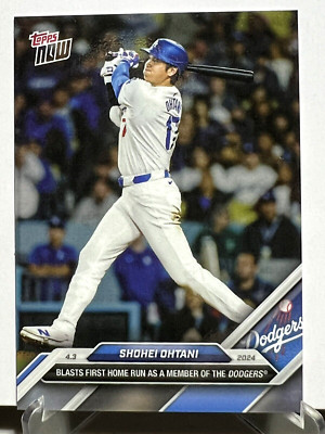 Shohei Ohtani 2024 Topps Now Blasts First Home Run As A Dodger FREE SHIP MINT 