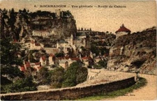 Old postcard Rocamadour - General view - Route of CAHORS (261603)