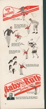 1942 Baby Ruth NRG Baseball Player Maid Golfer Dionne Quintuplets Print Ad L41