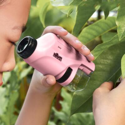 Mini Microscope Kit Battery Powered Lab Handheld Microscope for Kids Observation
