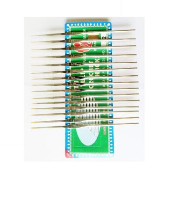 15 Tulip Steel Crochet Hooks for fine lace Size 0/1.75mm - Size 14