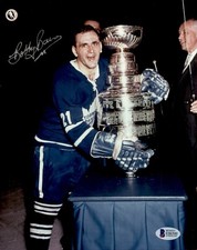 Bobby Baun Signed Toronto Maple Leafs Stanley Cup 8x10 Photo Beckett COA