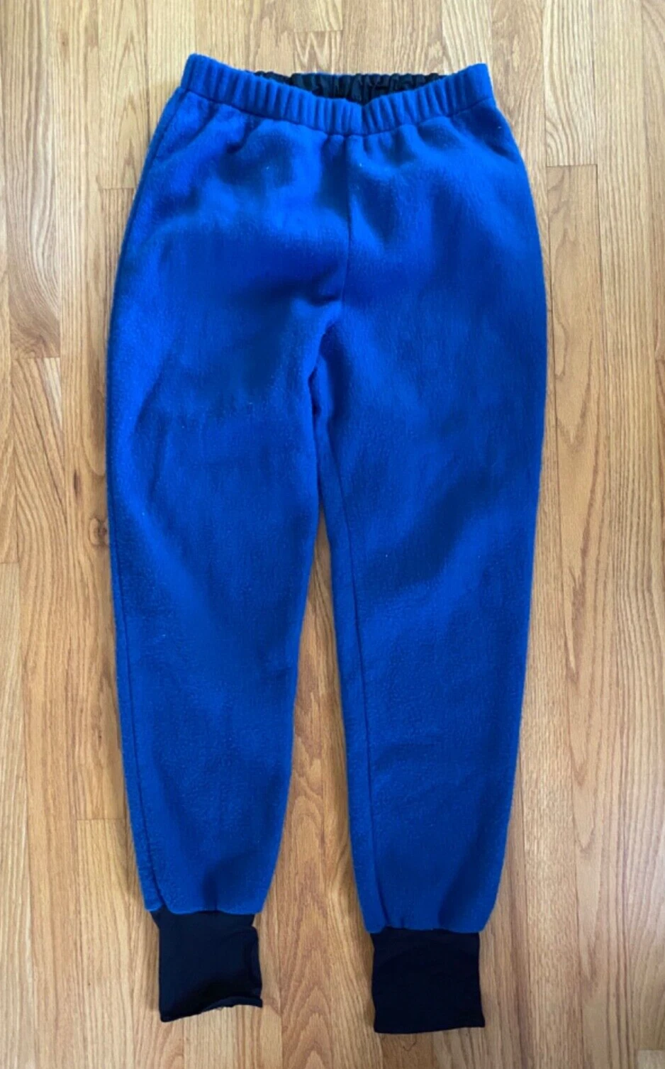 VTG Columbia Men's Size Large Blue Fleece Base Layer Pants Drawstring (C1)