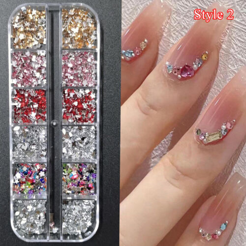 1 Box 3D Manicure Rhinestones Nail Decoration DIY Nail Art Charms Accessories - Picture 11 of 27