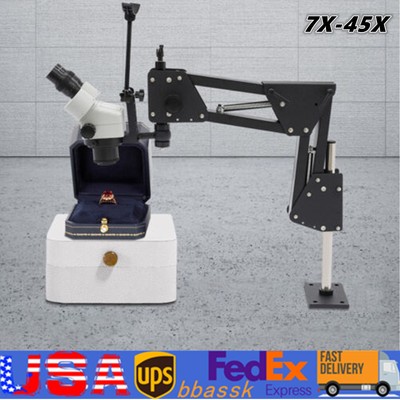 Micro Inlaid Mirror Multi Directional Microscope w/ Stand Jewelry Micro-Machine