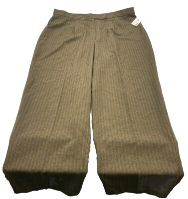Fashion Bug Women s Pants 22W Change Of Pace Green Trousers Striped Used W/ Tags