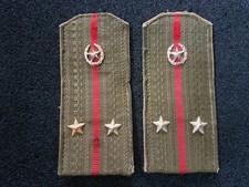 (B6) Schulterklappen Leutnant Rangabzeichen Russland CCCP UDSSR Rot Gr&uuml;n