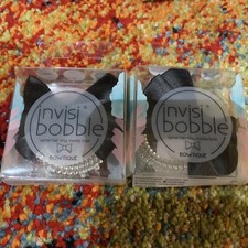 Invisibobble Sprunchie Spiral Hair Ring W Black Bow 2 Pack - Scrunchie LOT