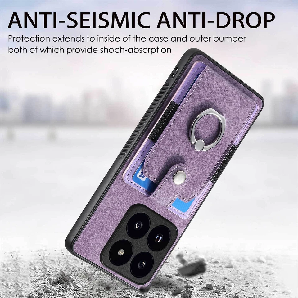 Luxury Card Slot Ring Cover Case For 17 16 15 14 13 12 11 Pro Max 6 7 8 Air XR - Image 2 of 4